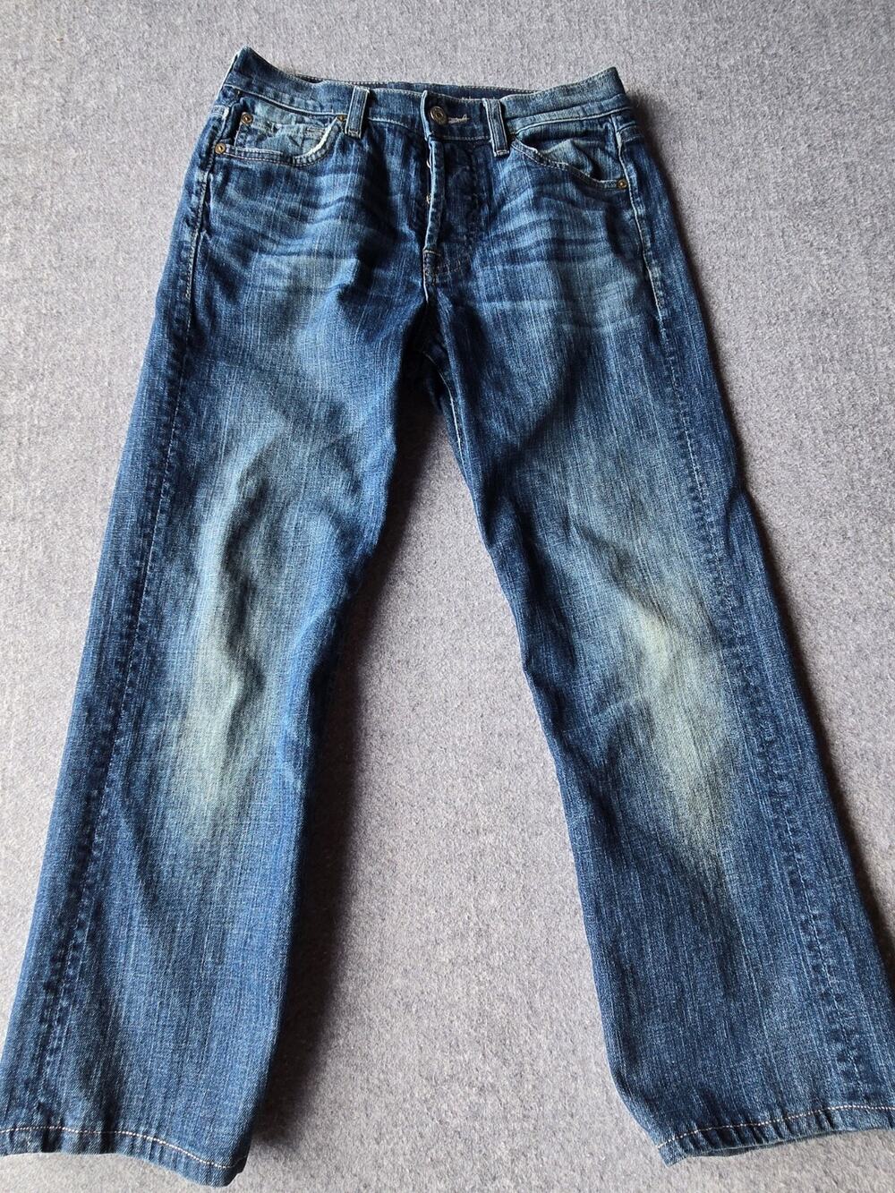 Seven 7 For All Mankind Women's Jeans Capri Med Wash Button Fly Size 28 (28x24)